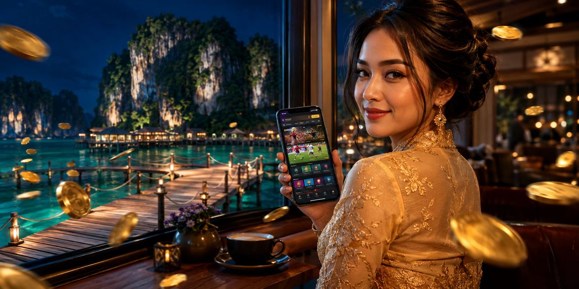 Pengguna Malaysia di Ipoh menggunakan aplikasi Android a6t untuk taruhan sukan menerusi telefon bimbit