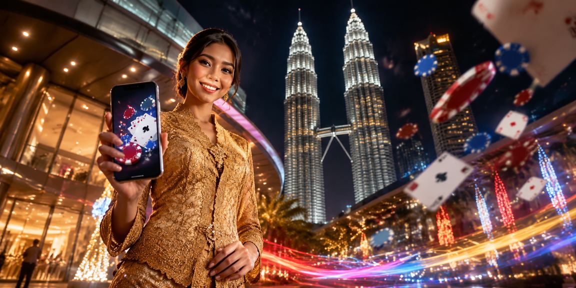 Permainan poker tradisional di Kuala Lumpur dengan suasana lokal
